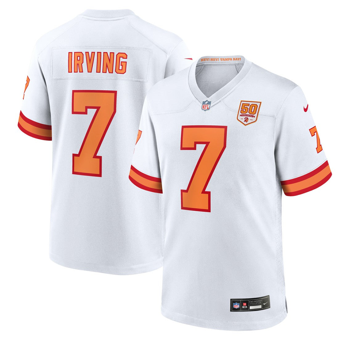 Nike Bucky Irving '76 Tampa Bay Buccaneers 50th Season Game Jersey White