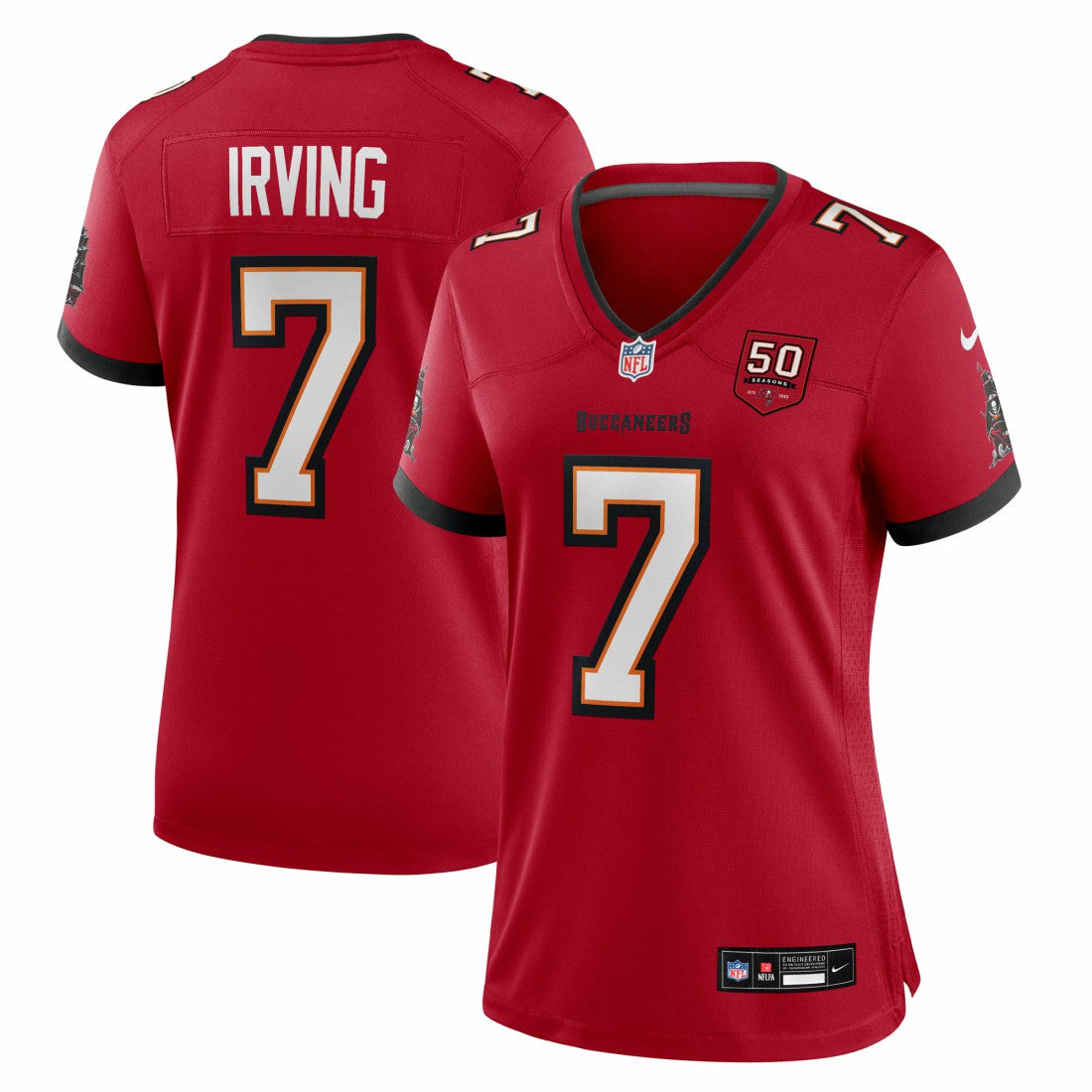 Nike Bucky Irving Tampa Bay Buccaneers Women's 50th Season Team Game Jersey Red