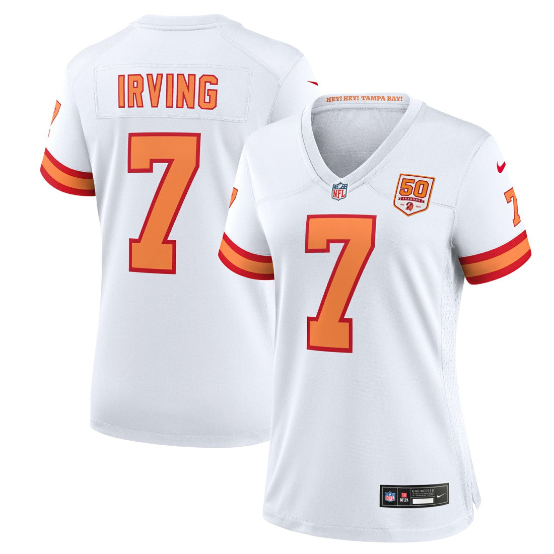 Nike Bucky Irving '76 Tampa Bay Buccaneers Women's 50th Season Game Jersey White