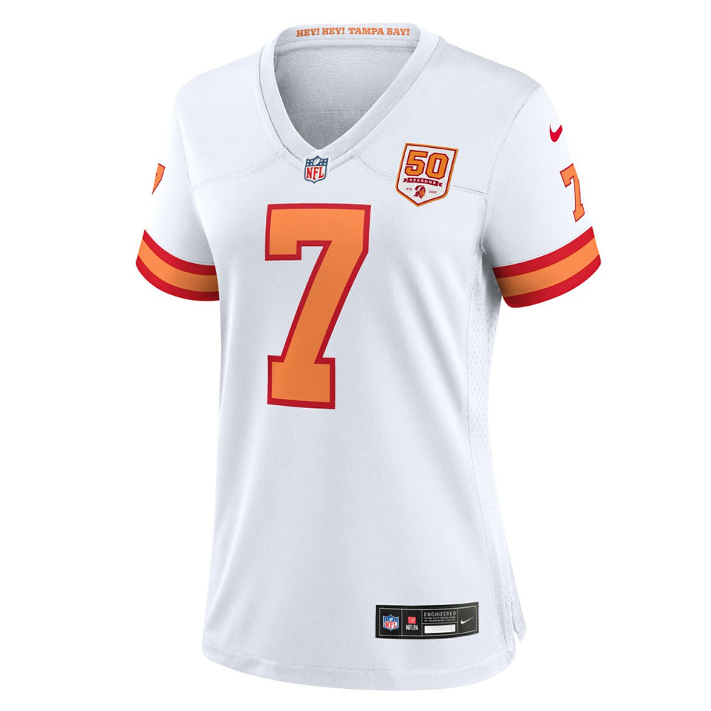 Nike Bucky Irving '76 Tampa Bay Buccaneers Women's 50th Season Game Jersey White