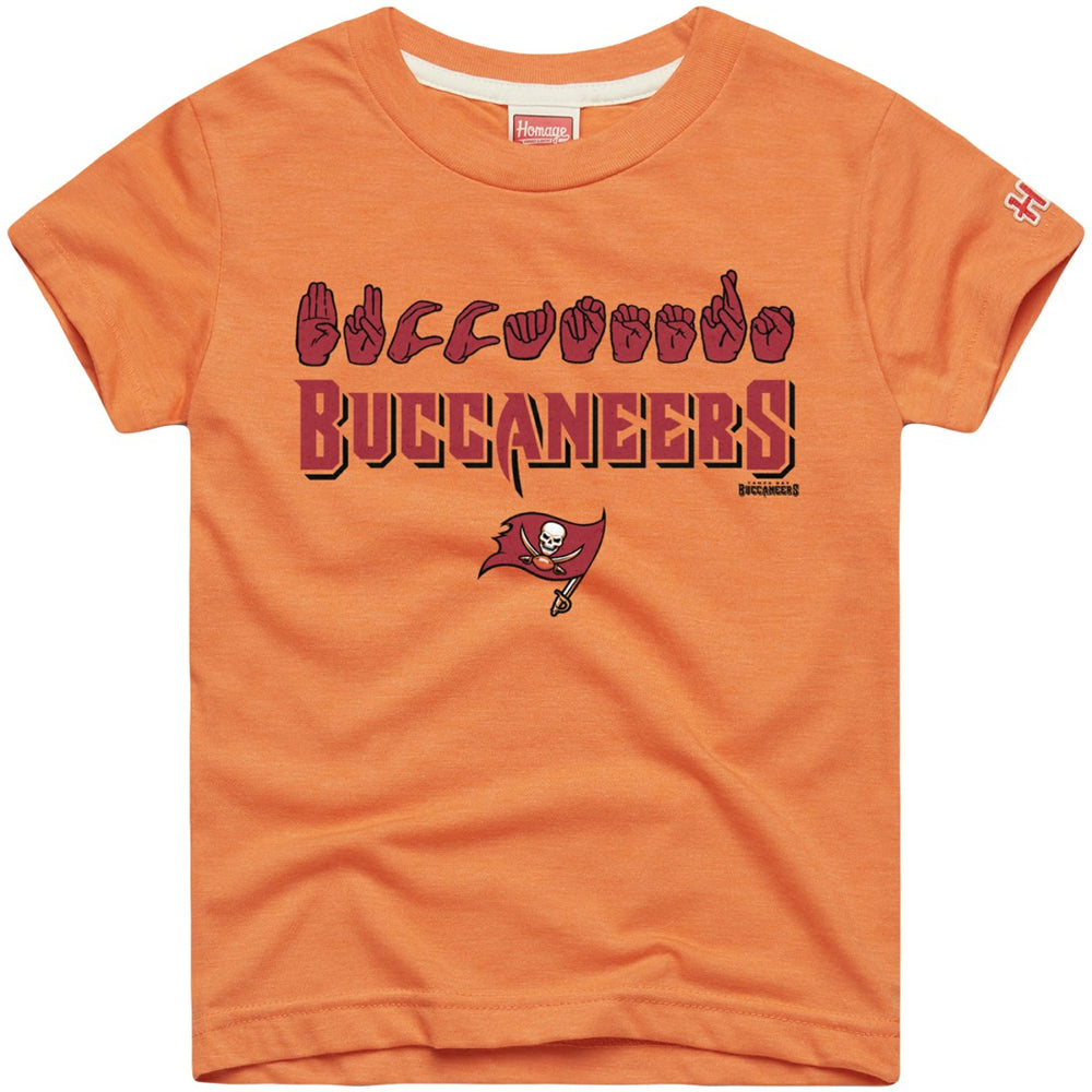Tampa Bay Buccaneers Homage Youth Love Sign x ASL 2.0 Tri-Blend T-Shirt Orange