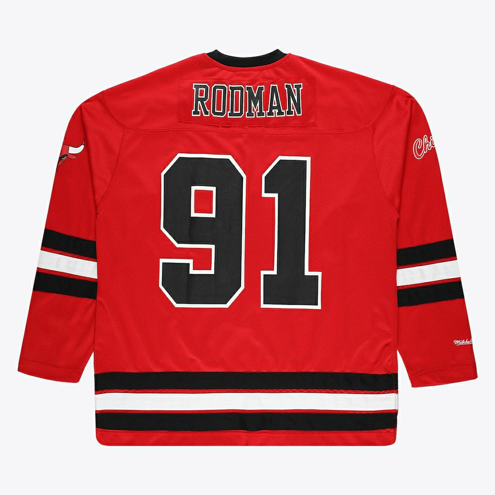 Dennis Rodman Chicago Bulls Big & Tall NBA Hockey Jersey Red | Mitchell & Ness US