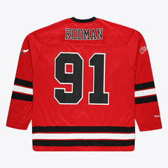 Dennis Rodman Chicago Bulls Big & Tall NBA Hockey Jersey Red | Mitchell & Ness US