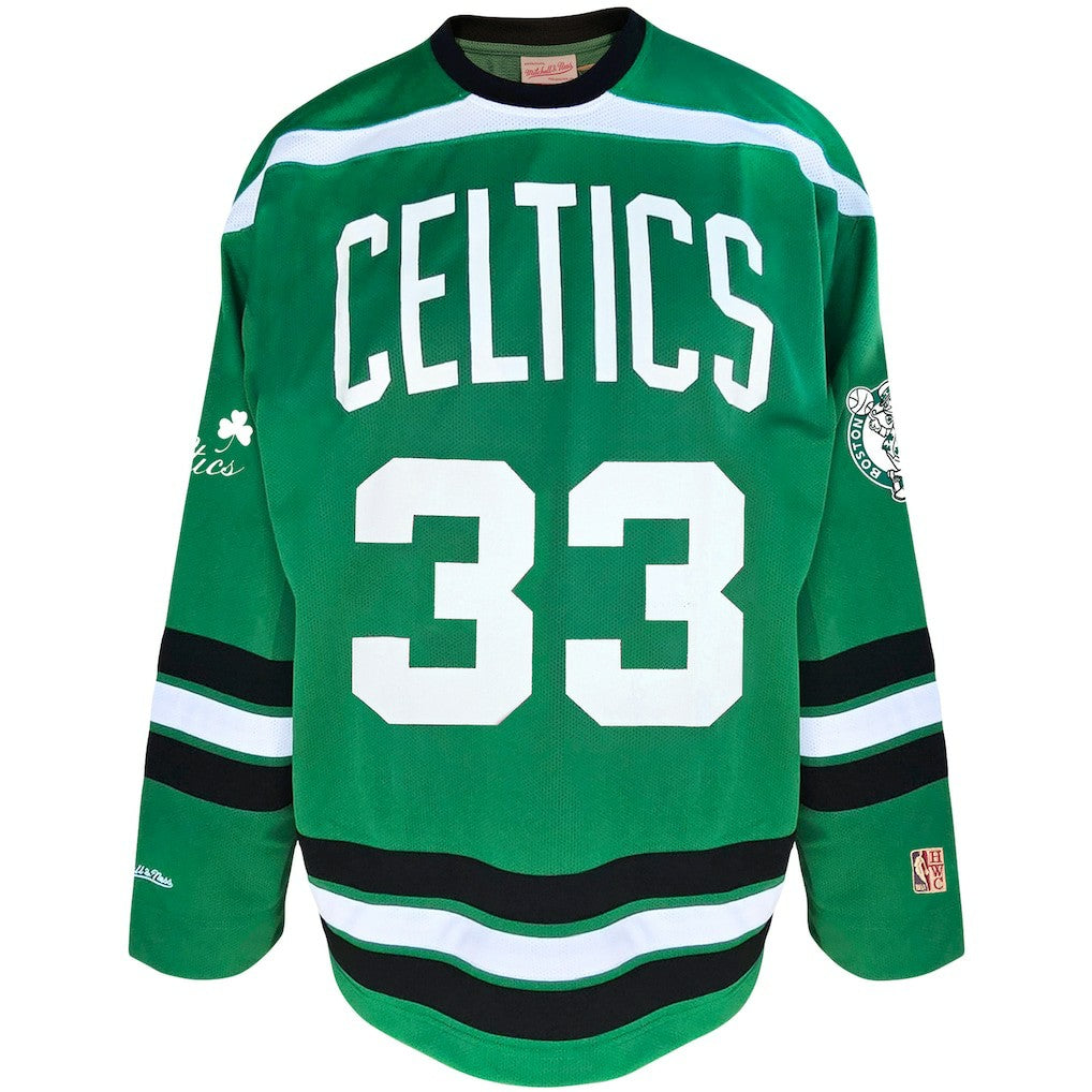 Larry Bird Boston Celtics Big & Tall NBA Hockey Jersey Kelly Green | Mitchell & Ness online