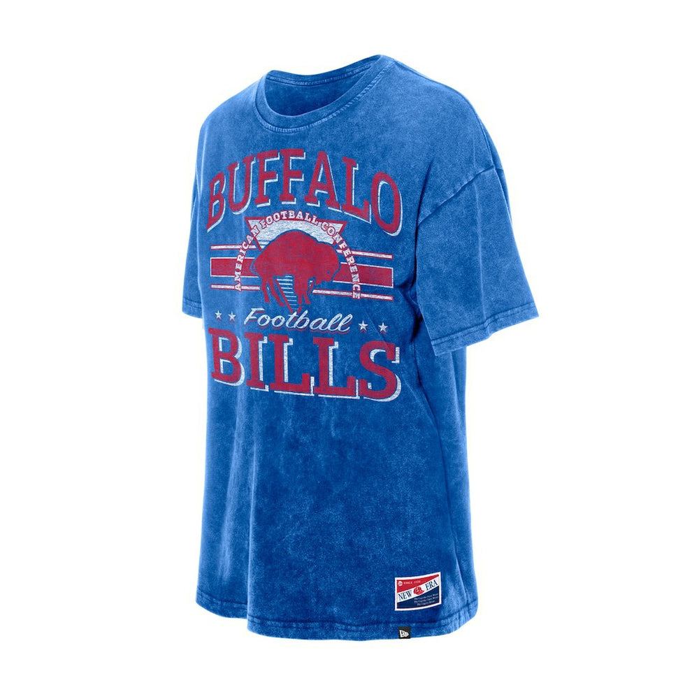 Buffalo Bills New Era Women's Throwback Oversized T-Shirt Royal