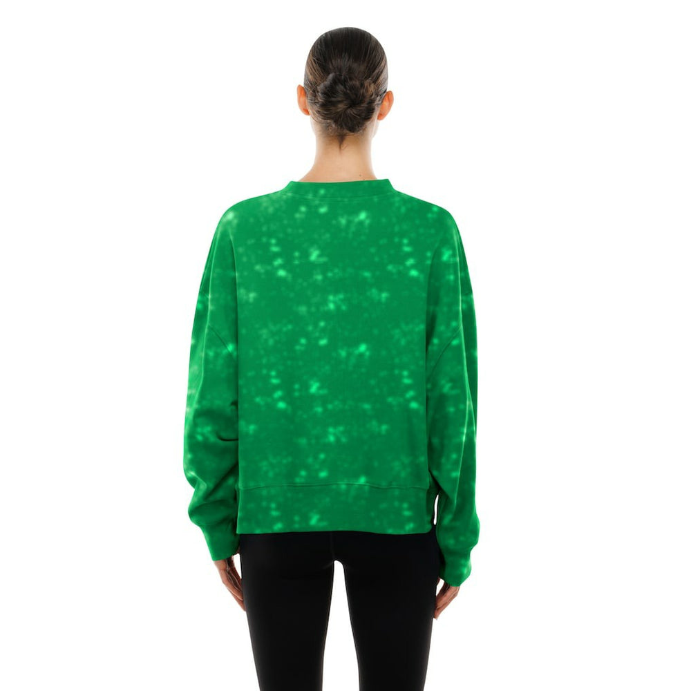 Philadelphia Eagles New Era Women's Throwback Oversized Boxy Sweatshirt Kelly Green