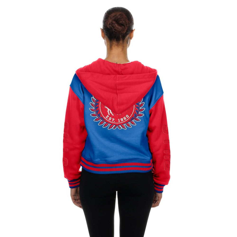 Buffalo Bills New Era Women's Throwback Full-Snap Hooded Jacket Royal