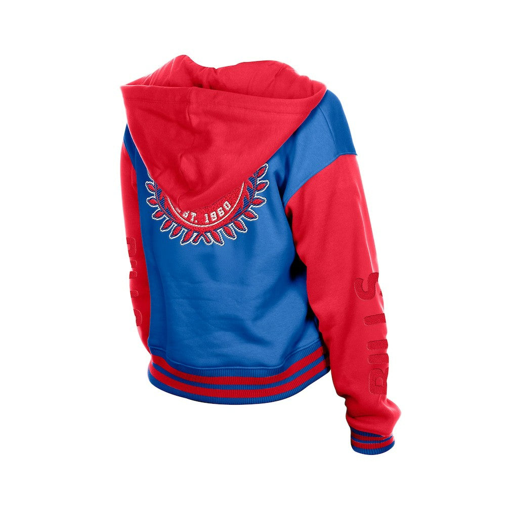 Buffalo Bills New Era Women's Throwback Full-Snap Hooded Jacket Royal