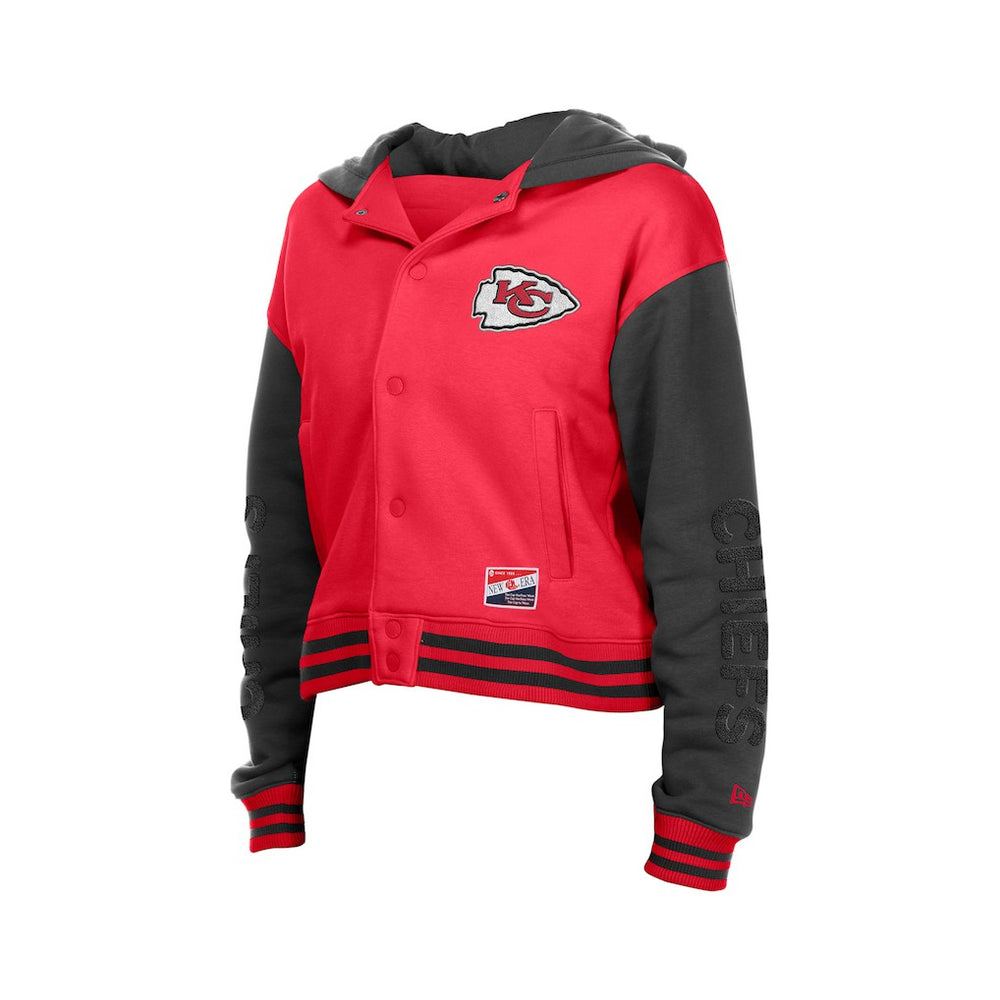 Kansas City Chiefs New Era Women's Throwback Full-Snap Hooded Jacket Red