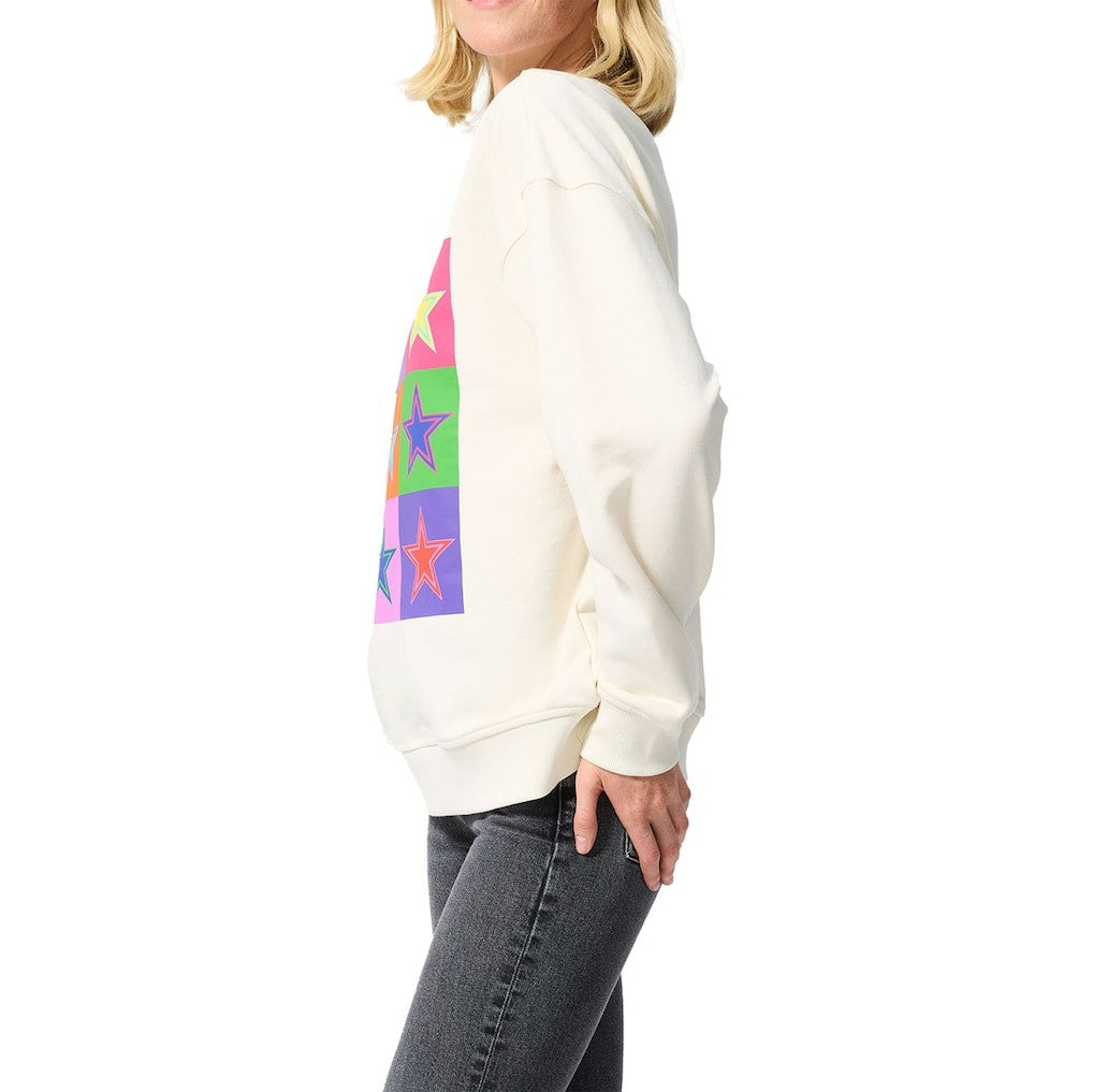Dallas Cowboys Terez Unisex Technicolor Crewneck Sweatshirt White