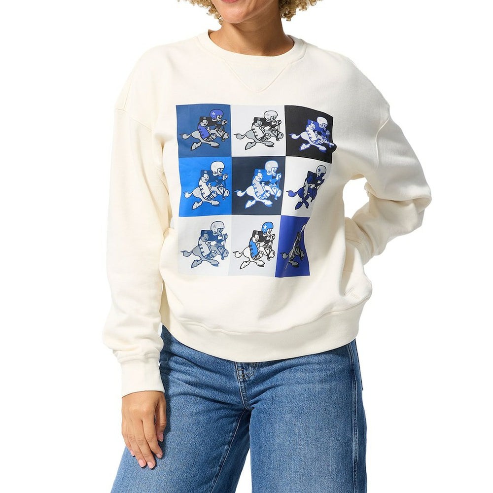 Dallas Cowboys Terez Unisex Technicolor Crewneck Sweatshirt White