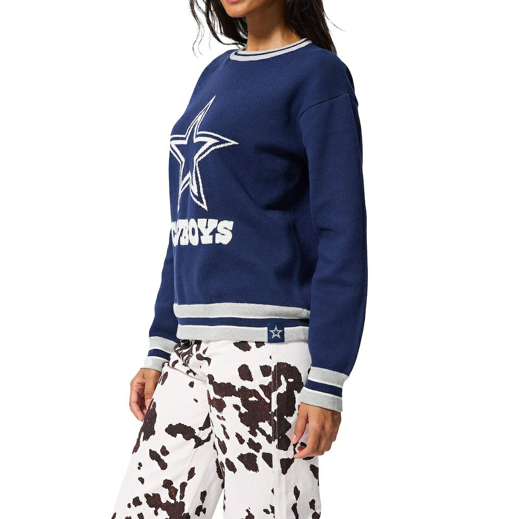 Dallas Cowboys Terez Unisex Logo Crew Neck Sweater Navy