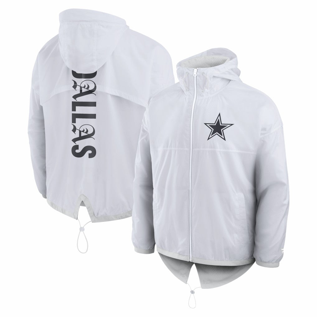 Fanatics Dallas Cowboys Type Play Down Full-Zip Jacket White