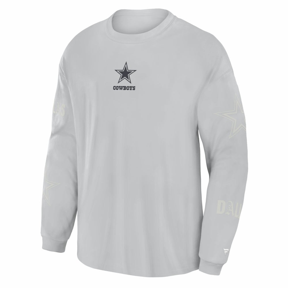 Fanatics Dallas Cowboys Oversized Type Play Long Sleeve T-Shirt Gray