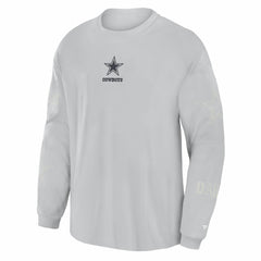 Fanatics Dallas Cowboys Oversized Type Play Long Sleeve T-Shirt Gray