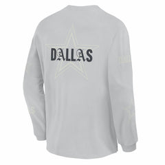 Fanatics Dallas Cowboys Oversized Type Play Long Sleeve T-Shirt Gray