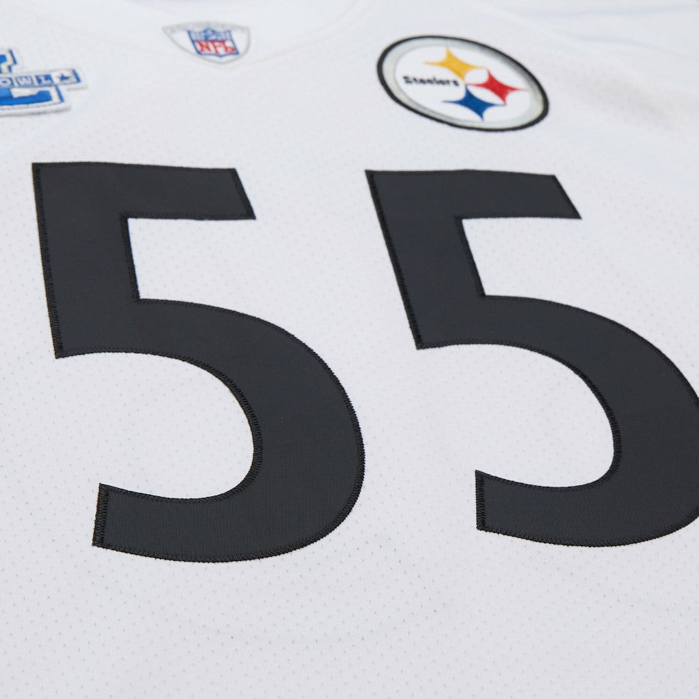 Mitchell & Ness Joey Porter Pittsburgh Steelers 2005 Authentic Throwback Retired Player Jersey White