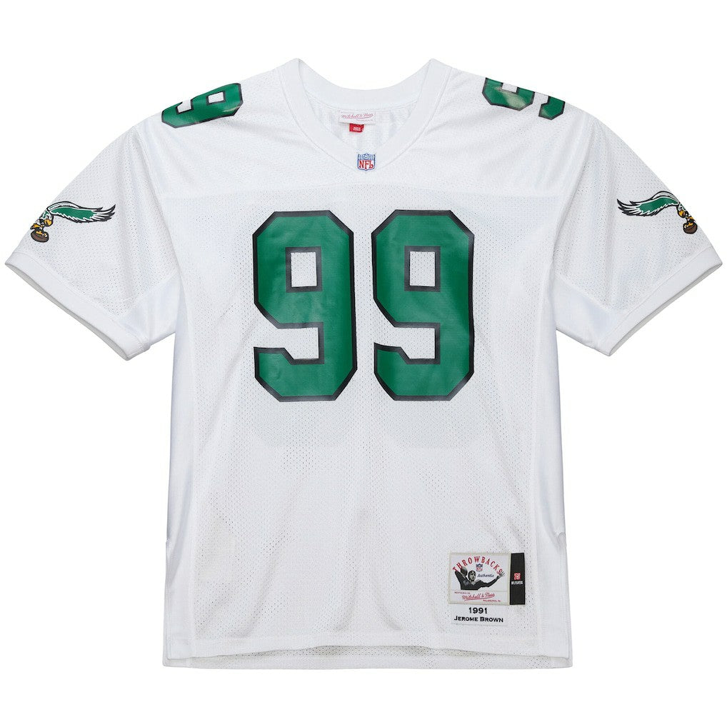 Mitchell & Ness Jerome Brown Philadelphia Eagles 1991 Authentic Throwback Retired Player Jersey White