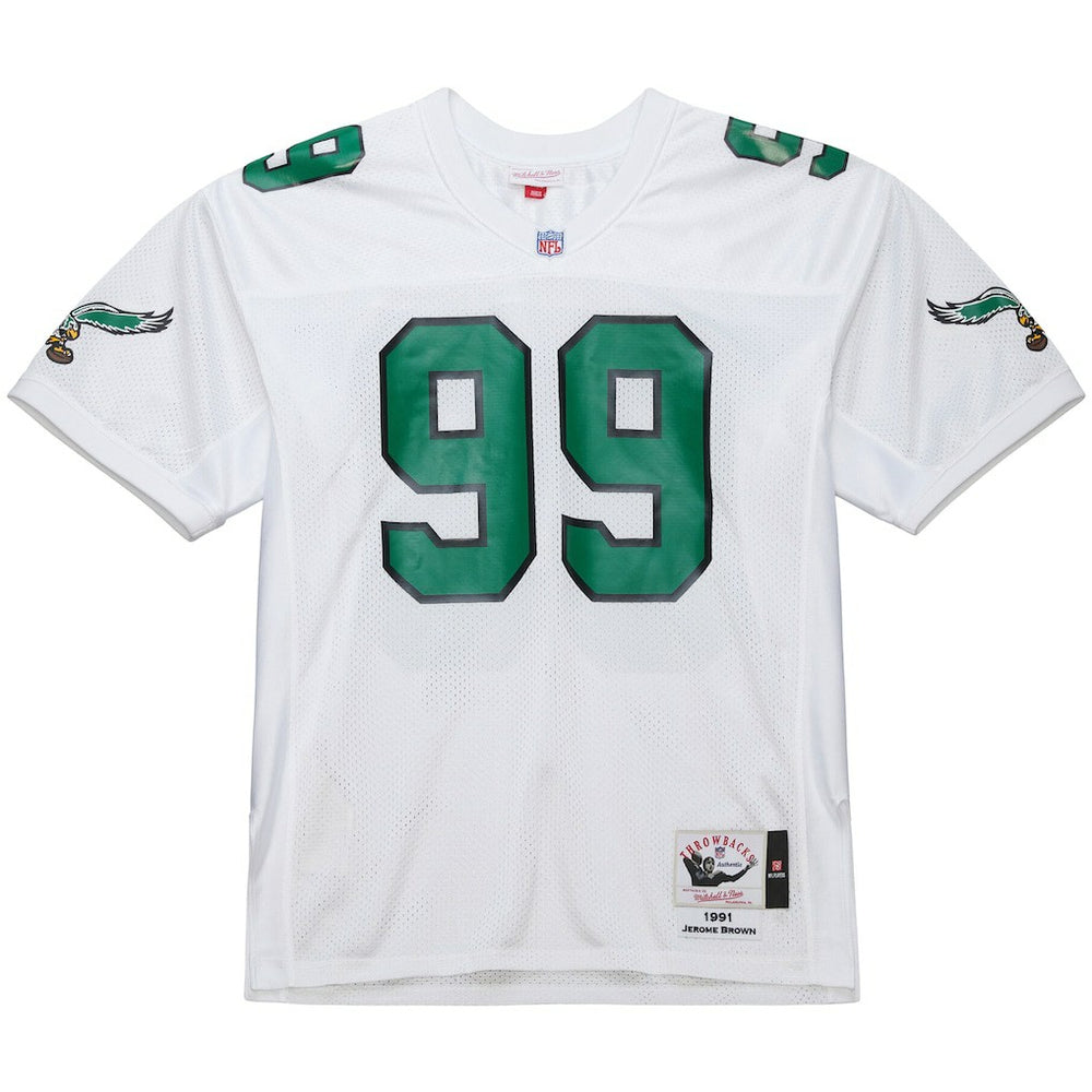 Mitchell & Ness Jerome Brown Philadelphia Eagles 1991 Authentic Throwback Retired Player Jersey White
