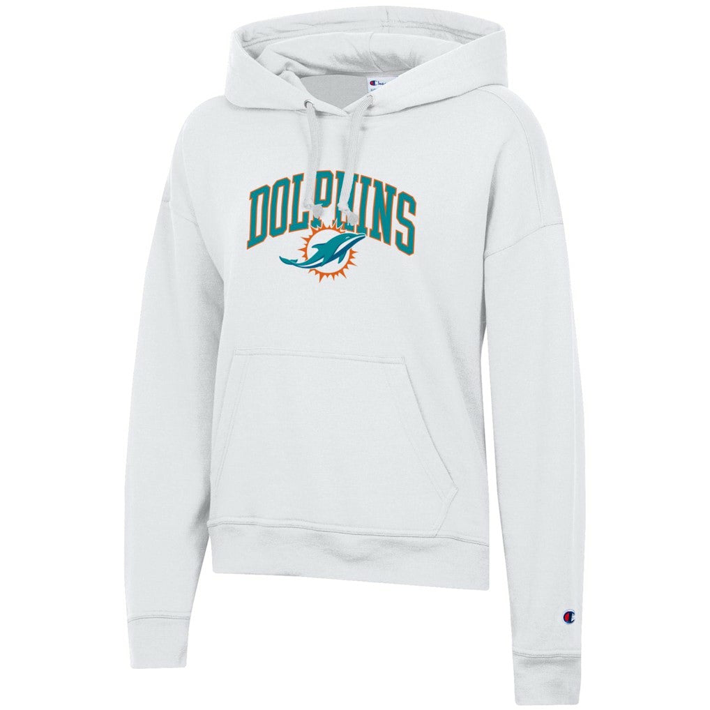 Miami Dolphins Champion Women's Powerblend Hoodie White