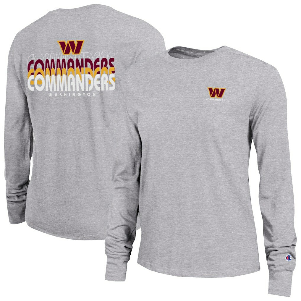 Washington Commanders Champion Women's Core Long-Sleeve T-Shirt Heather Gray