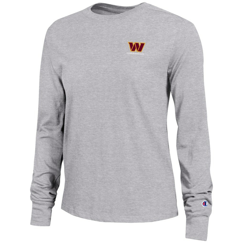 Washington Commanders Champion Women's Core Long-Sleeve T-Shirt Heather Gray