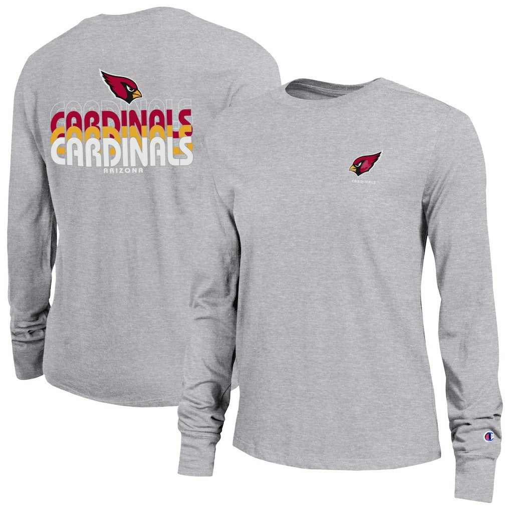 Arizona Cardinals Champion Women's Core Long-Sleeve T-Shirt Heather Gray