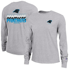 Carolina Panthers Champion Women's Core Long-Sleeve T-Shirt Heather Gray