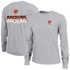 Cleveland Browns Champion Women's Core Long-Sleeve T-Shirt Heather Gray
