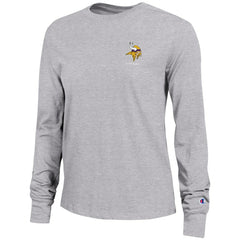 Minnesota Vikings Champion Women's Core Long-Sleeve T-Shirt Heather Gray