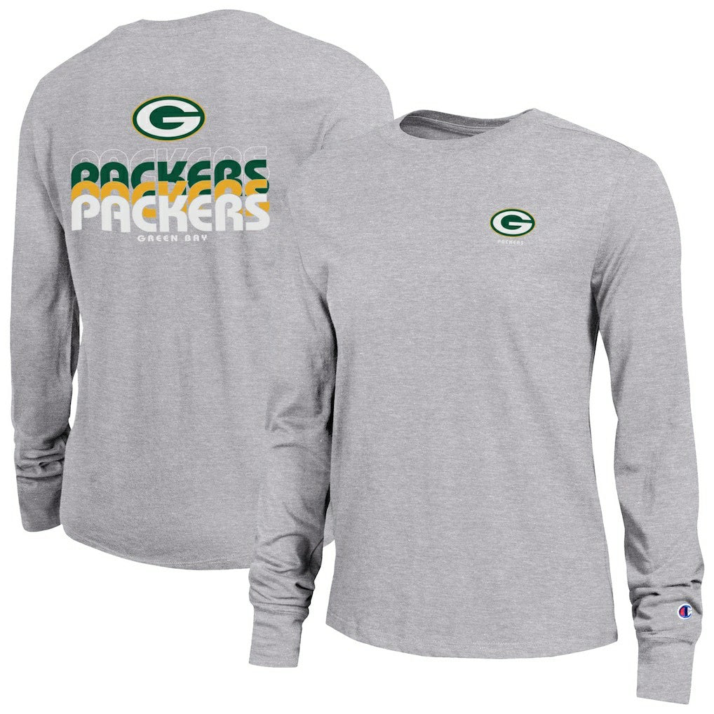 Green Bay Packers Champion Women's Core Long-Sleeve T-Shirt Heather Gray