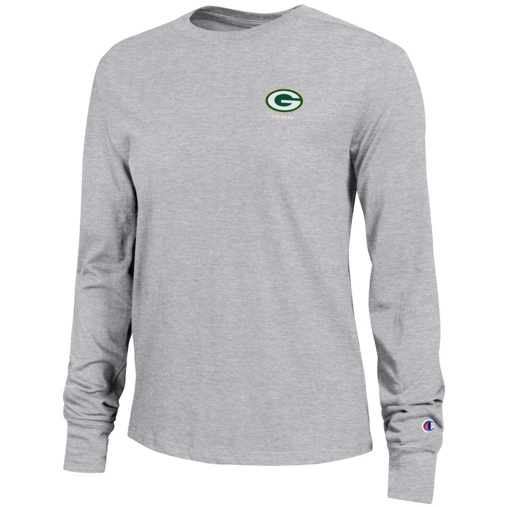 Green Bay Packers Champion Women's Core Long-Sleeve T-Shirt Heather Gray