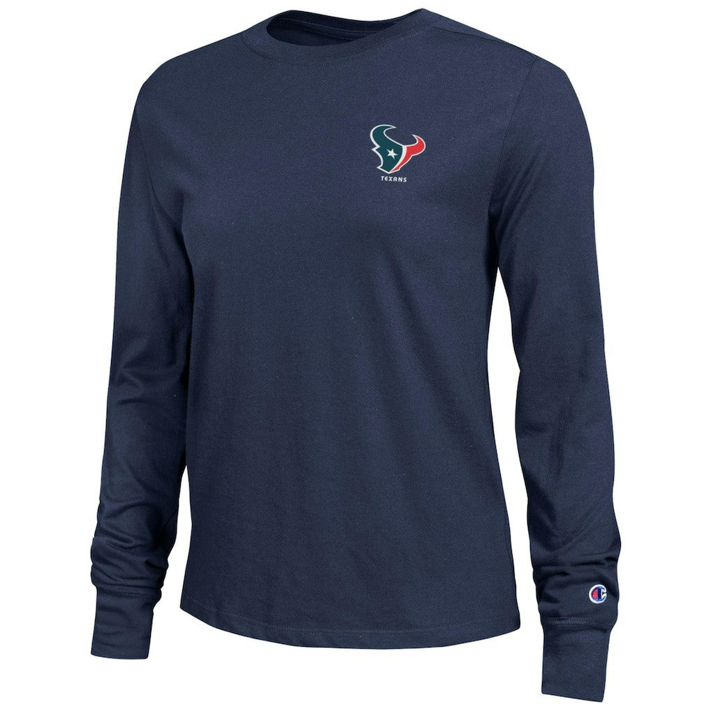 Houston Texans Champion Women's Core Long-Sleeve T-Shirt Navy