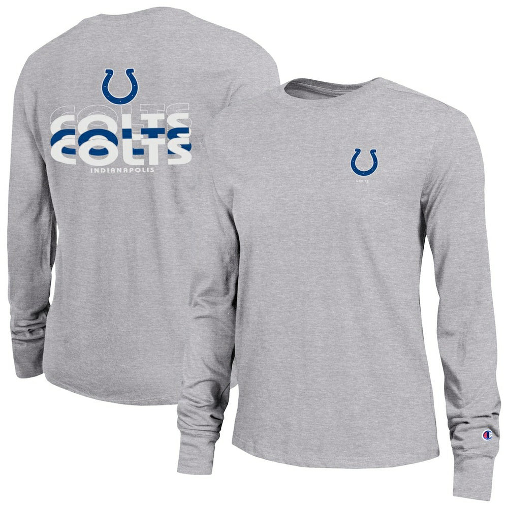 Indianapolis Colts Champion Women's Core Long-Sleeve T-Shirt Heather Gray