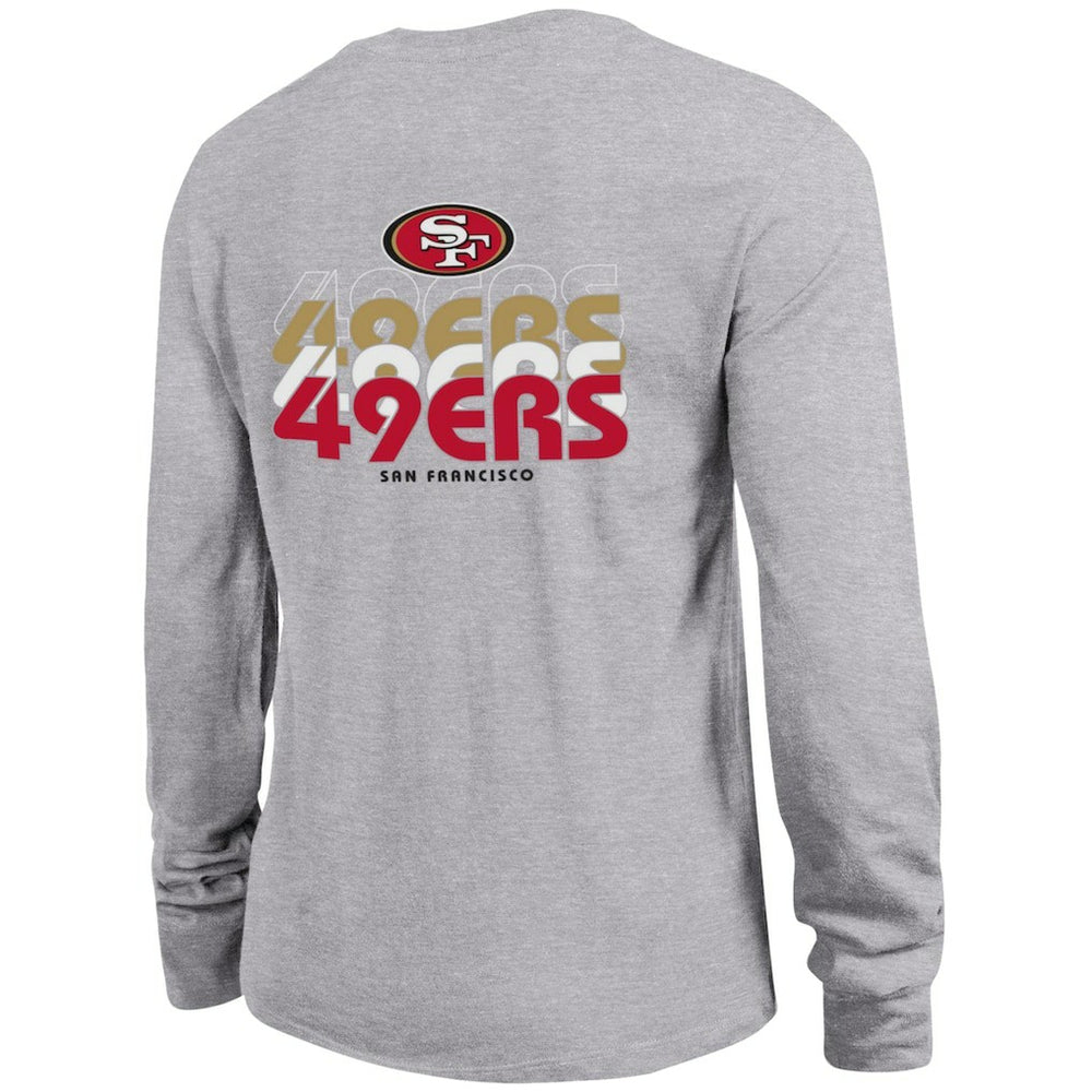 San Francisco 49ers Champion Women's Core Long-Sleeve T-Shirt Heather Gray