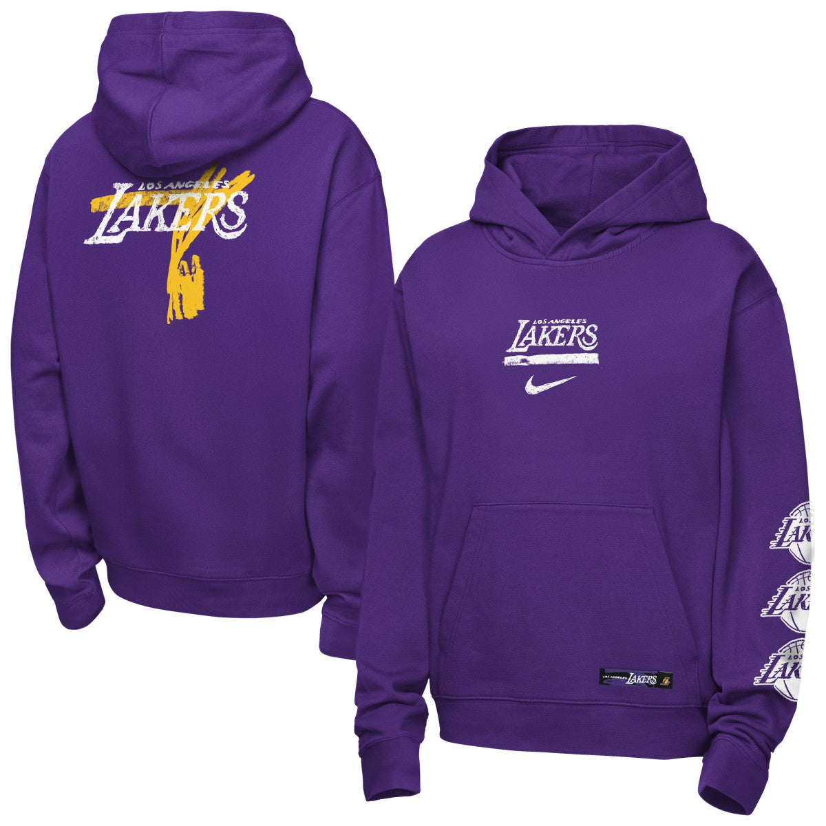 Los Angeles Lakers Youth Courtside Club Premiere Hoodie Purple | Nike