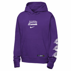 Los Angeles Lakers Youth Courtside Club Premiere Hoodie Purple | Nike