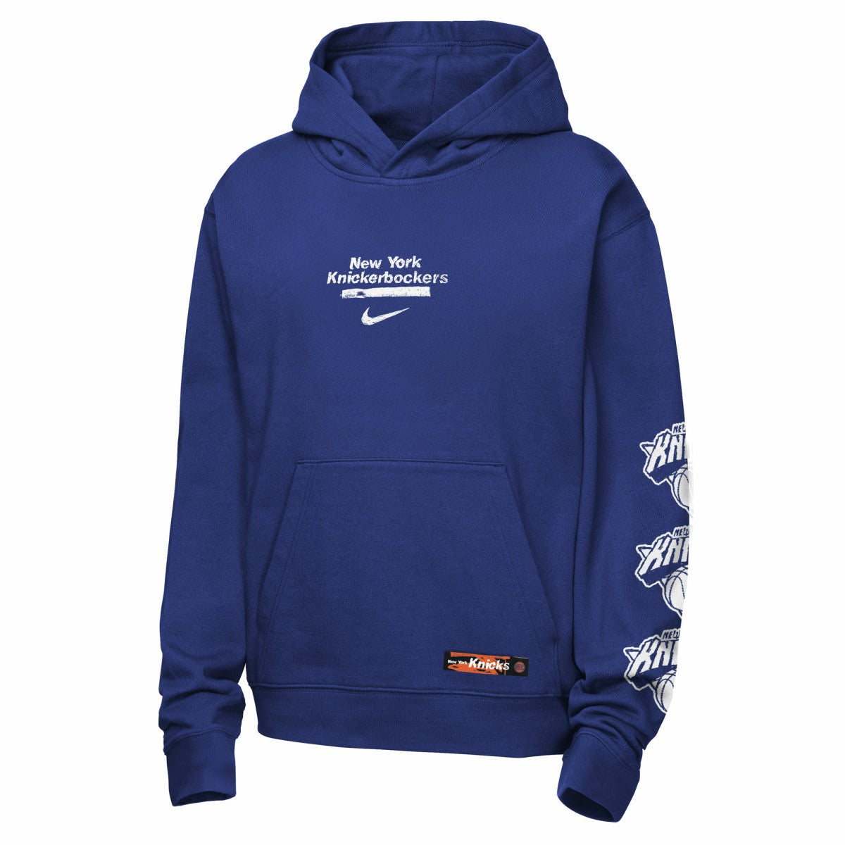 New York Knicks Youth Courtside Club Premiere Hoodie Blue | Nike Near Me