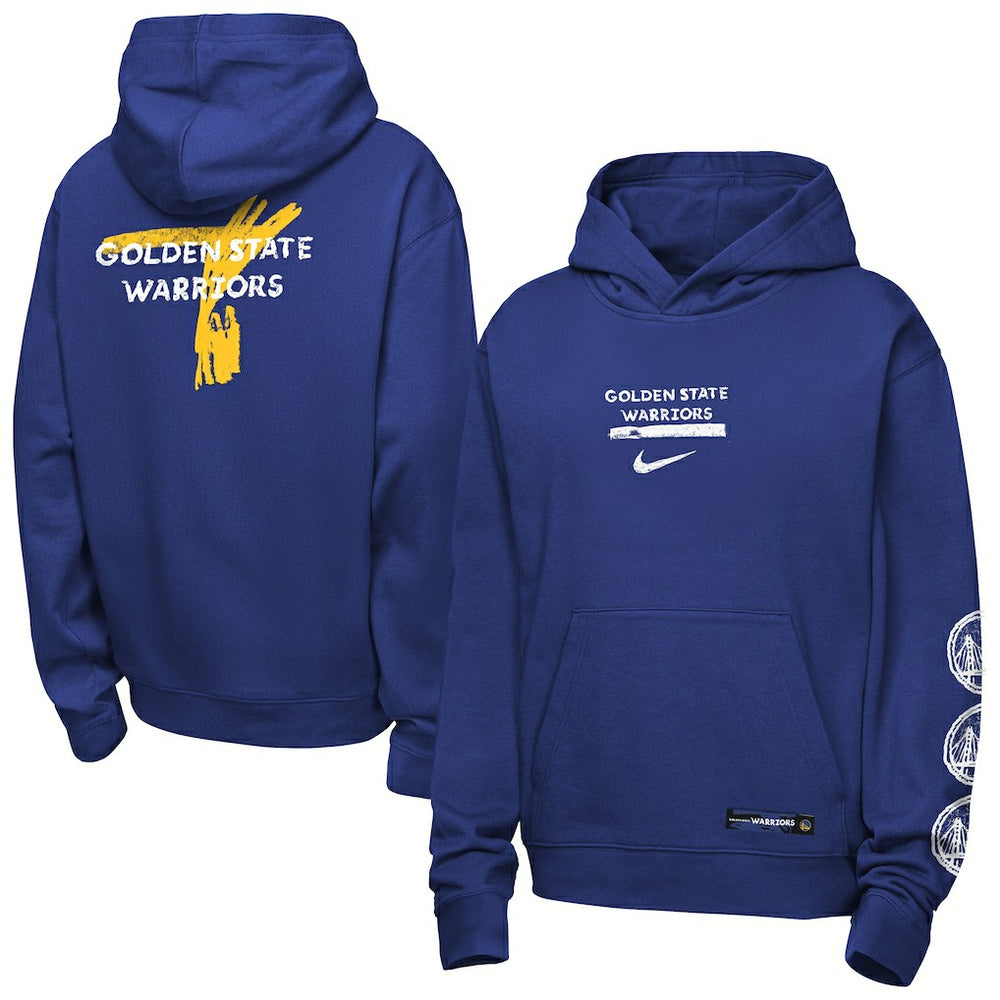 Golden State Warriors Youth Courtside Club Premiere Hoodie for sale Royal | Nike for sale