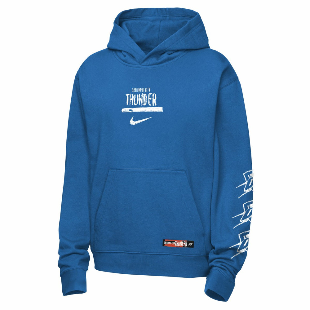Oklahoma City Thunder Youth Courtside Club Premiere Hoodie Blue | Nike discount