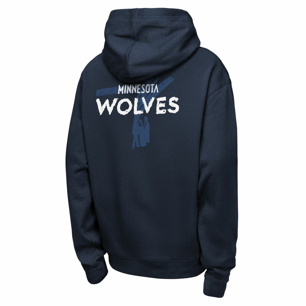 Minnesota Timberwolves Youth Courtside Club Premiere Hoodie Navy | Nike