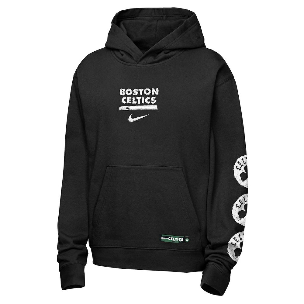 Boston Celtics Youth Courtside Club Premiere Hoodie Black | Nike for sale