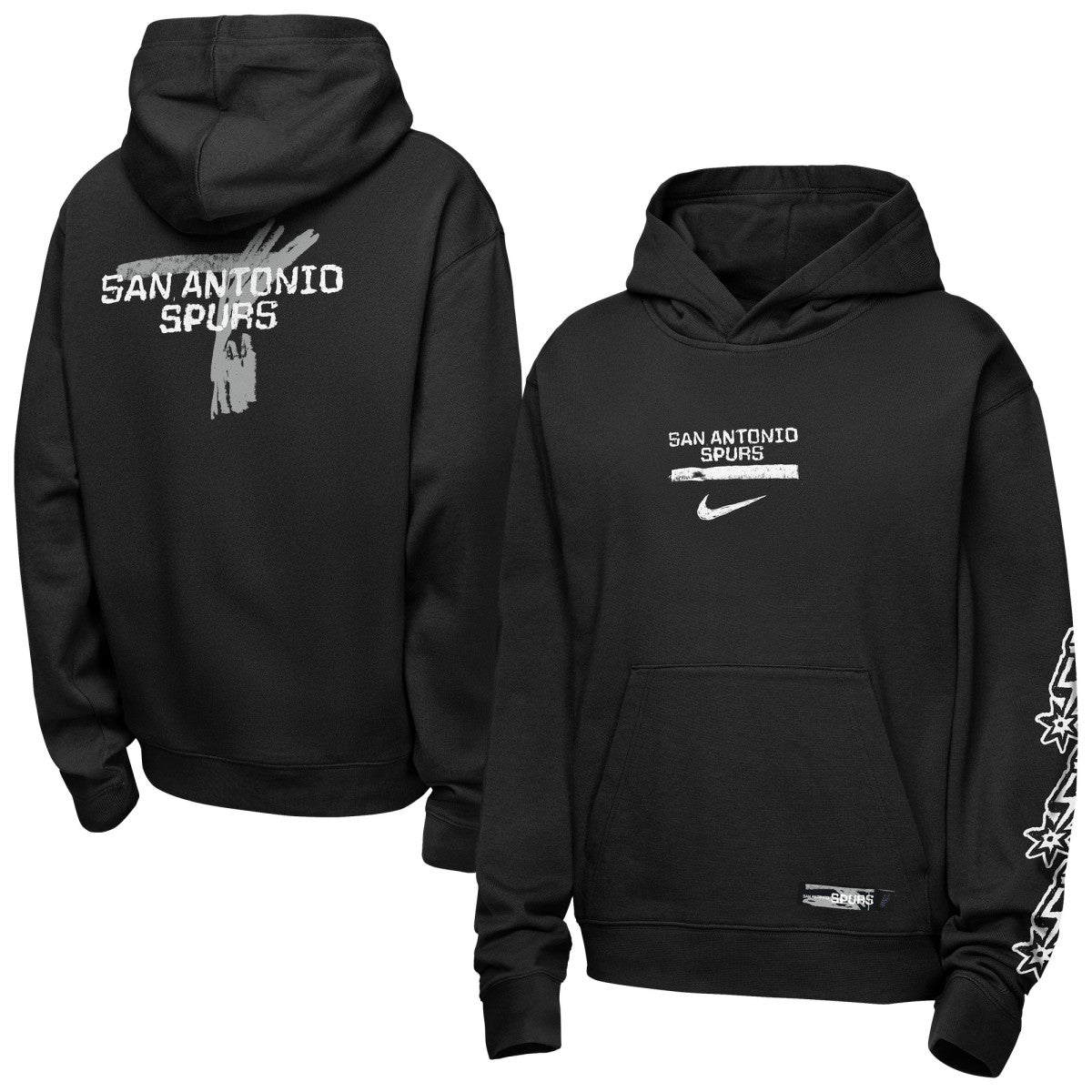 San Antonio Spurs Youth Courtside Club Premiere Hoodie Black | Nike online