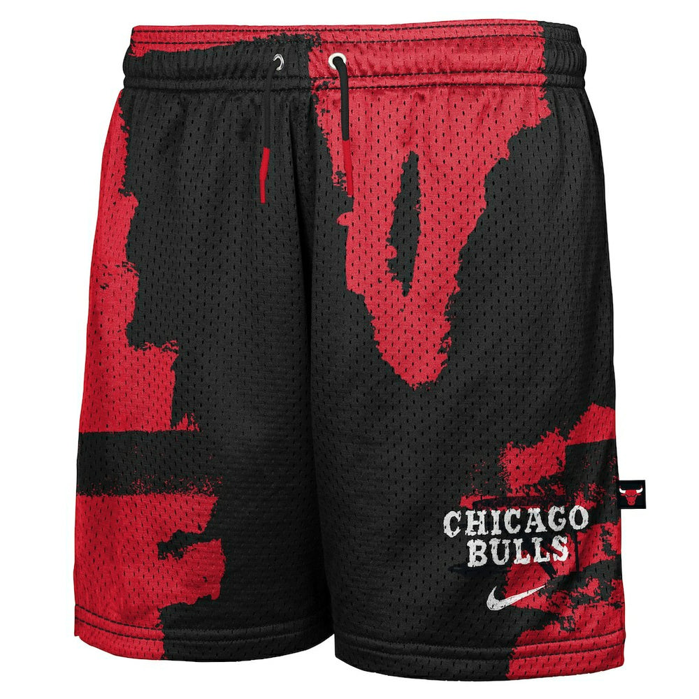 Chicago Bulls Youth Courtside Pro Shot Dri-FIT Mesh Practice Shorts Black/Red | Nike Near Me