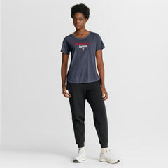 Minnesota Twins Nike Women's Arched Tri-Blend T-Shirt - Heather Navy - Nike Lifestyle