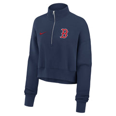 Boston Red Sox Nike Women's Primetime Phoenix Fleece Half-Zip Sweatshirt - Navy - Nike on Sale