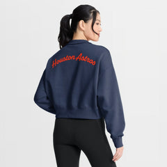 Houston Astros Nike Women's Primetime Phoenix Fleece Half-Zip Sweatshirt - Navy - Nike Sale