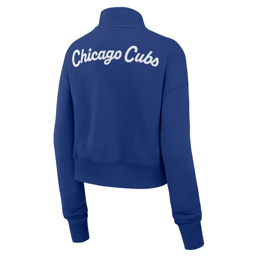 Chicago Cubs Nike Women's Primetime Phoenix Fleece Half-Zip Sweatshirt - Royal - Nike Lifestyle