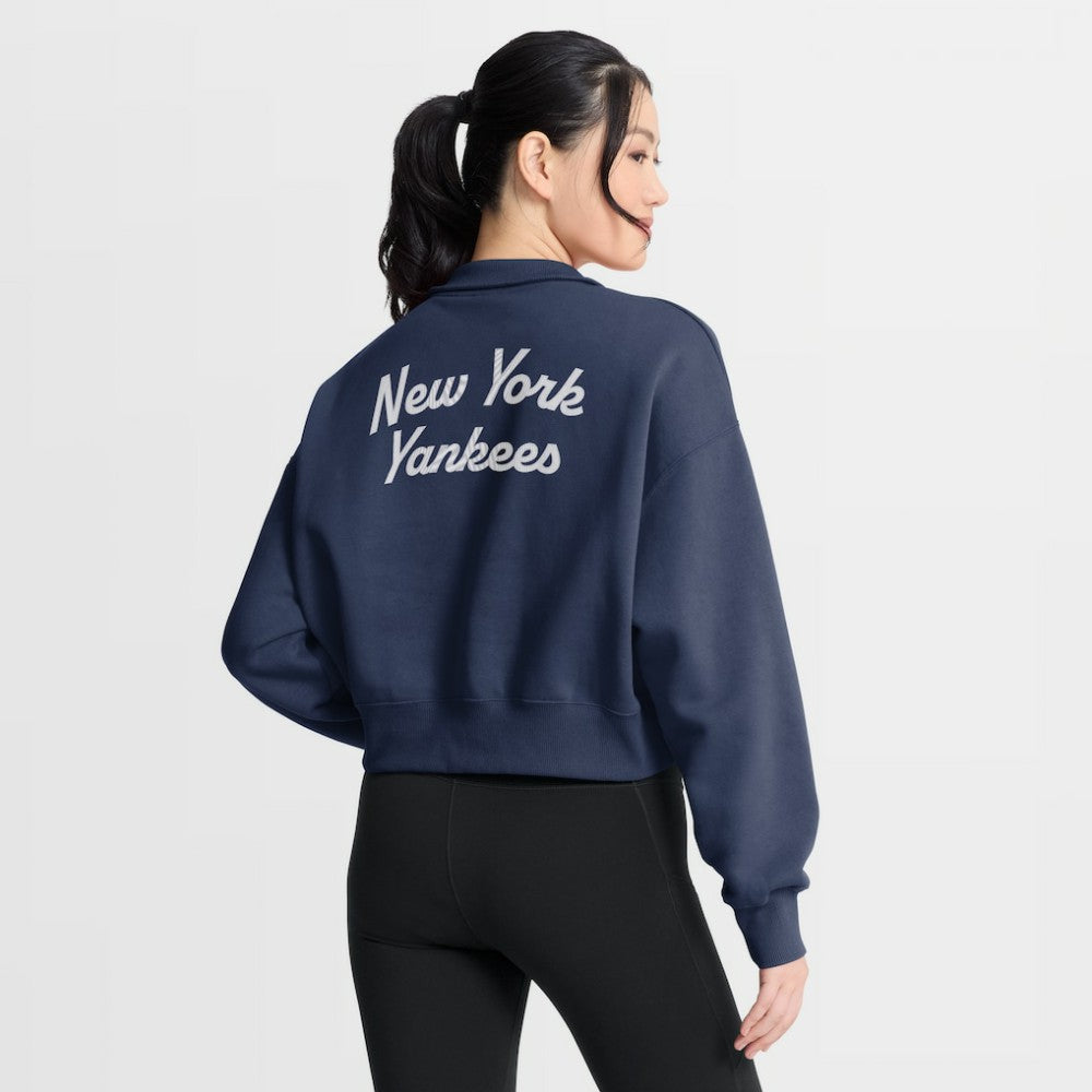 New York Yankees Nike Women's Primetime Phoenix Fleece Half-Zip Sweatshirt - Navy - Nike on Sale