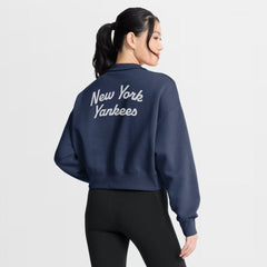 New York Yankees Nike Women's Primetime Phoenix Fleece Half-Zip Sweatshirt - Navy - Nike on Sale